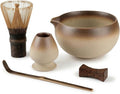 Matcha Whisk Set, 5-Piece Matcha Kit with Ceramic Matcha Bowl, Bamboo Whisk, Scoop - Complete Matcha Tea Set Perfect for Beginners & Matcha Lovers
