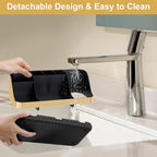 GFWARE Gold Toothbrush Holders for Bathrooms Countertop Organizer - Detachable 7 Slots Electric Toothbrush and Toothpaste Holder, Kids Organization and Storage, Restroom Accessories Vanity Stuff