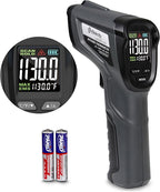 Etekcity Temperature Gun Infrared Thermometer -58°F 1130°F, Digital Laser Heat Gun with Adjustable Emissivity & Max Measure for Pizza Ovens, Griddles, Meat, Refrigerators, Engine, HVAC, Kitchen & Pool