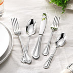 Lazycorner Silverware Set for 12, 60-Piece 18/10 Stainless Steel Flatware Set, Mirror Polished Modern Cutlery Set include Fork Knife Spoon Set(Dishwasher Safe)
