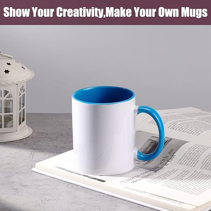 Sublimation Mugs 11 oz Set of 12 Bulk Coffee Mugs with Box Sublimation Cups Tazas Para Sublimar Coffee Cups 6 White and 6 Black