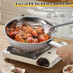 Stainless Steel Cookware Set - 15 Piece Stainless Steel Pots and Pans Set, Includes 6 Pots and Pans, 6 Lids and 3 Utensils, Fixed Handles, Induction Safe and Dishwasher Safe