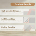Silicone Baking Mat Nonstick Food Safe Tray Pan Liners Perfect Bakeware for Making Cookies, Macarons, Bread and Pastry (11x15"/ 4 Pack)