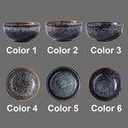 Serving Bowls - 22 Ounce Bowls Set - Ceramic Bowl Set of 2-5.75 inch Salad Bowls - Soup Bowls - Cereal Bowls for Kitchen, Speckled Black Purple