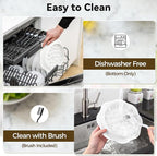 10" Pro Chicken Shredder Tool Twist Large for Kitchen, BPA-Free Food-Safe Meat Grinder, Visible Chicken Breast Meat Shredder with Strong Anti-Slip Bottom & Ergonomic Handle, White
