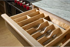 Rev-A-Shelf Wood Trim-to-Fit Utensil Drawer Insert Organizer, 33" x 22" - Spoons, Forks, Silverware, and Cutlery Drop-In Storage Tray for Kitchen Cabinet Organization, 4WUTCT-36-1