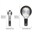 OXO Good Grips Stainless Steel Measuring Cups and Spoons 8-Piece Set,4 Cups and 4 Spoons,(Pack of 2)