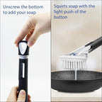 RIMAY Soap Dispensing Dish Brush, Dish Scrubber with Soap Dispenser, Dish Soap Brush, Dish Wand with Soap Dispenser Kitchen Brush for Dishes, Pans, Sink, Pots（2 Pack）