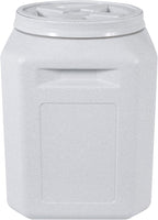 Vittles Vault Traditional Pet Food Storage Container For Dog Kibbles/Bird Seed/Oatmeal/Rice/Flour/Cereal, BPA Free Plastic, Sealed Airtight For Cat Food, Up To 50 lb, Made in USA, With Scoop, Gray