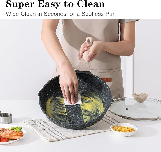 Kordisen Nonstick Frying Pan Skillet, 8 Inch Small Egg Omelet Pan, Healthy and Non Toxic, Induction Compatible, PFOA Free