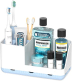 Toothbrush Holders for Bathroom Counter - Detachable Bathroom Organizer and Storage Electric Toothbrush and Toothpaste Holder, Bathroom Decor Accessories for Countertop, Shower, Sink