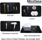 MicoYang Silicone Dish Drying Mat for Multiple Usage,Easy clean,Eco-friendly,Heat-resistant Silicone Mat for Kitchen Counter or Sink,Refrigerator or Drawer Liner Black 4XL 32 inches x 18 inches