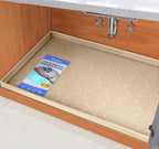 SIKADEER 31" x 19" Under Sink Mat Waterproof, Silicone Mat Kitchen Drawer Shelf and Cabinet Liner, Sink Protector for Kitchen Organizers and Storage, Boot Tray Pet Food Mats