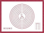 Pastry Dough Mat Silicone Baking Mats for Rolling Out Dough,Kneading Sheet,Silicone Sheet for Kitchen Counter red, 24 * 32in