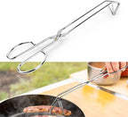 UPIT Kitchen Triangle Tongs for Cooking, Heavy Duty Stainless Steel Scissor-Shaped Serrated Serving Plier for Barbeque, Vegetable, Fruits, Food, Multipurposed, 12 inches