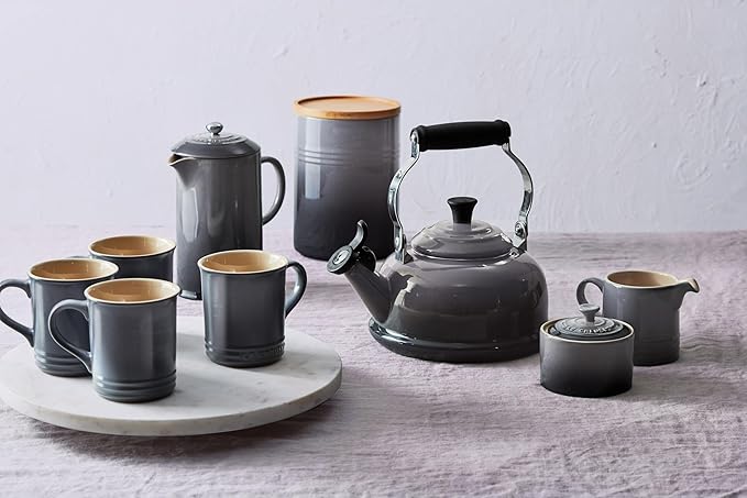Le Creuset Stoneware Set of 4 Mugs, 14 oz. each, Sea Salt