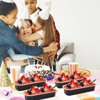 Mini Loaf Pans with Lids 100 Pack,LNYZQUS 6.8oz Aluminum Foil Mini Cake Baking Pans Cupcake Tins Containers,Disposable Ramekins Bread Baking Cups Muffin Tins Holders-Black