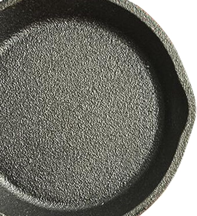 6 Inch Cast Iron Skillet, Small Frying Pan Mini Black Iron Non Stick Frying Pan Small Iron Plate Omelette Pan Egg Pan For Stovetop Oven and Grill(L)