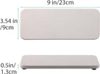 NiuYichee 2 Pcs Water Absorbing Stone Trays, Kitchen/Bathroom Sink Soap Dish, Diatomite Tray Used for Hand Soap & Cosmetic Bottles in The Modern Home, 3.54" W x 9" L, White