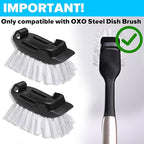 Brush Refill for OXO Steel Dish Brush - 8 Pack Dish Brush Cleaning Replacement Head