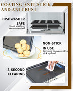 Nonstick Baking Pans Set, 19 PCS Stackable Bakeware Sets, Oven Pan Set Includes Baking Tray, Cookie Sheet, Cake Pans, Loaf Pan, Muffin Pan, Silicone Cups