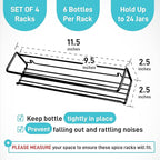 Spice Rack Wall Mounted 4 Tier – Space-Saving Kitchen Spice Organizer for Seasonings – Screw or Adhesive Hanging – Wall Mount Hanging Spice Rack for Wall, Cabinet, Pantry Door 2.5x 2.5x11.5 in
