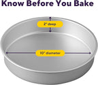Wilton 10 Inch Round Cake Pan, Even Heating Aluminum Bakeware, Made without PFAS, Packaging May Vary