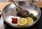LOLYKITCH 12 Inch Tri-ply Stainless Steel 5.5 QT Sauté Pan and 8-10 Inch Frying Pan Set of 3,Induction Cookware,Dishwasher and Oven Safe.
