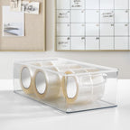 iDesign Stackable Storage Bin - Organizer Bin for Kitchen and Pantry, Clear, Made in USA