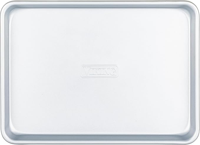 Viking Premium 13-Inch Nonstick Baking Sheet Pan, Made without PFAS, Heavy Gauge Aluminized Steel Cookie Sheet with Reinforced Iron Frame, Oven Safe to 475F