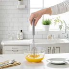 NAZANIN 3-Piece Whisk Set – 304 Stainless Steel Mixing Whisk, Danish Dough Whisk, Semi-Automatic Egg Whisk – Heavy Duty Hand Whisks for Baking, Dough, Eggs, Coffee, Kitchen Tools