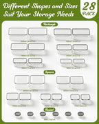 56 Piece Food Storage Containers with Lids(28 Containers & 28 Lids), BPA-Free Plastic Food Containers for Kitchen Storage and Organization, Leak Proof Meal Prep Container, Includes Labels & Pen