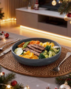 famiware Milkyway 33 oz Bowl Set, Pasta Bowls Set of 4, Salad Bowls Perfect for Your Friend for Housewarming, Thanksgiving, Christmas, Dark Gray