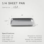 Made In Cookware | Quarter Sheet Pan | Commercial Grade Aluminum | Professional Bakeware