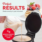 Dash Dash Mini Maker Griddle - Compact Breakfast and Pancake Maker for Small-Space Cooking - Nonstick Plate - Easy Clean - Quick Breakfast Appliance - White