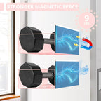 Magnetic Spice Rack Organizer for Fridge Seasoning Organizer for Kitchen storage with Screw Magnetic Shelf with Hook for Refrigerator and Oven(6pack-Pink)