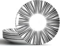 6" Appetizer Plates Set of 6, Black and White Striped Ceramic Dessert Plates, Zebra Pattern Dinner Plates Set for Salad Sandwiches, Minimalist Porcelain Dish Set, Microwave & Dishwasher Safe