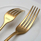 Quality Material Silverware Set with Squared Edge,18/10 Stainless Steel Cutlery Set,45 Piece Flatware Set,Service for 8,Dishwasher Safe(45)(gold)