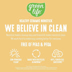 GreenLife Essentials 8" Frying Pan Skillet, PFAS-Free Ceramic Nonstick, Induction Ready Cookware, Dishwasher Safe, Yellow