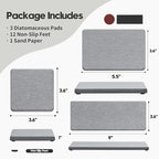Razborci 3PCS Bathroom Sink Vanity Trays, Quick Stone Drying Mat Dish Soap Dispenser Sponge Holder for Kitchen Counter, Diatomaceous Earth Water Absorbing Caddy Organizer, Light Grey