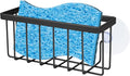 SHFKS Sponge Holder for Kitchen Sink Suction,Kitchen Sink Sponge Holder,Sink Caddy, Soap Holder,Bathroom,Scrubbers (Black)