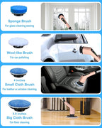Leebein Electric Spin Scrubber, Cordless Powerful Scrub Brush for Cleaning Bathroom, Kitchen, Shower Tub and Floor Tile with Adjustable Extension Long Handle and 8 Replaceable Brush Heads(Rose)