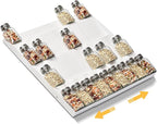 GOENDR Spice Drawer Organizer, 4-Tier Metal Spice Rack for Drawer, Expandable Seasoning Organizer Fits 11.4-22.8” Wide Drawer, Holds up to 48 Spice Jars (Not Included), White