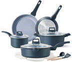 CAROTE 14 Pcs Ceramic Cookware Set, Pots and Pans Set Non Stick with Ceramic Coating, Induction Kitchen Sets