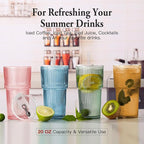 4PCS Colored Ribbed Glass Cups with Lids and Straws, 20oz Vintage Drinking Glasses, Aesthetic Iced Coffee Cups, Glass Tumbler for Boba, Beer, Tea, Cocktails, Ribbed Glassware Set,Colored
