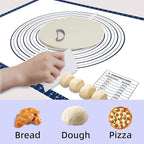 Pastry Dough Mat Silicone Baking Mats for Rolling Out Dough,Kneading Sheet,Silicone Sheet for Kitchen Counter blue, 24 * 32in