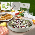Wrova 2 Pack Salad Bowls,10inch 65oz Large Salad Bowl Set,Plastic Bowl for Kitchen,wheat straw bowls Set for Soup,Cereal,Ramen,Fruit,Salad,Dishwasher & Microwave Safe,Easy Clean.Gray