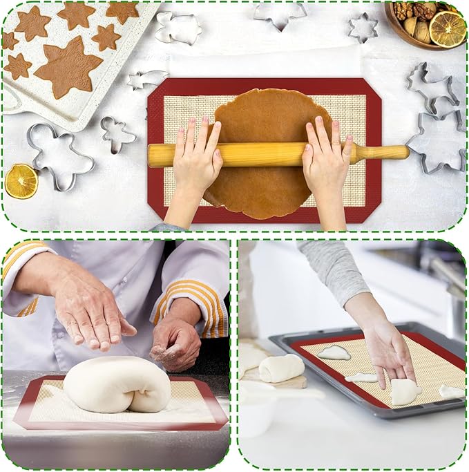 4 Pack Reusable Silicone Baking Mat for Ninja ST100 and ST101 Foodi 2-in-1 Flip Toaster (9.5"L x 5.5"W)