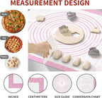 Non-stick Silicone Pastry Mat, Extra Large Baking Mat for Cookie Bread Pizza Pie Crust, Silicone Dough Mat for Rolling, Non-slip& Heat Resistant