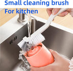 2pcs Dish Scrub Brushes with Handle for Kitchen，Small Cleaning Brush for Cup，Kitchen Sink，Blender，Crevice Cleaning Brush